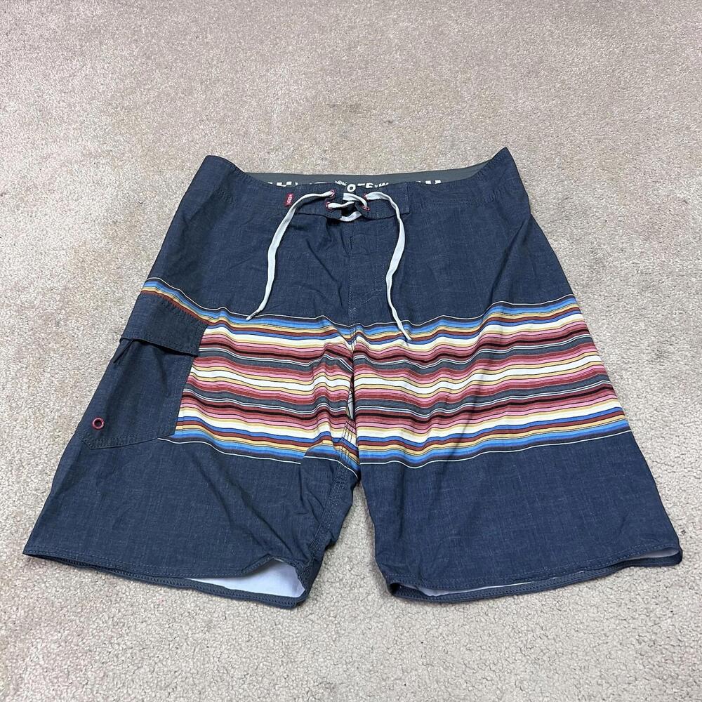 Vans Board Shorts Men’s Multicolored Striped Drawstring Size 32